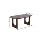 79" Walnut Solid Wood Geo Double Pedestal Base Oval Dining Table