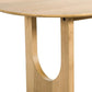 79" Natural Solid Wood Mirrored Double Pedestal Base Oval Dining Table