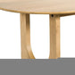 79" Natural Solid Wood Double Pedestal Base Oval Dining Table