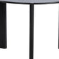 42" Black Solid Wood Three Leg Base Round Top Dining Table