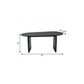 79" Black Solid Wood Double Pedestal Base Oval Dining Table