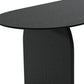 79" Black Solid Wood Mirrored Double Pedestal Base Oval Dining Table