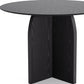 42" Black Solid Wood Pedestal Base Round Top Dining Table