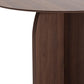 45" Brown Solid Wood Pedestal Base Round Top Dining Table