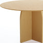 52" Beige Solid Wood Pedestal Base Round Top Dining Table