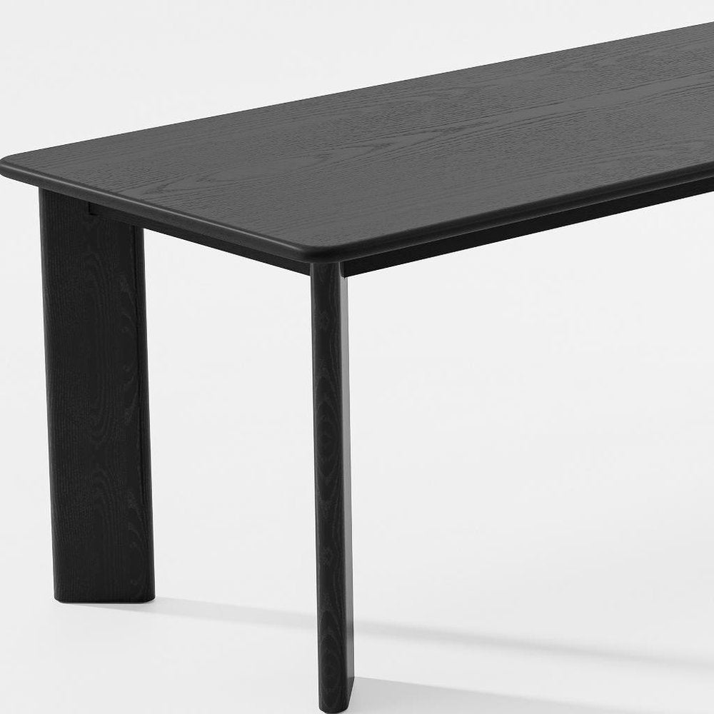 78" Black Solid Wood Oval Dining Table