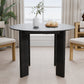 42" Black Solid Wood Round Top Dining Table