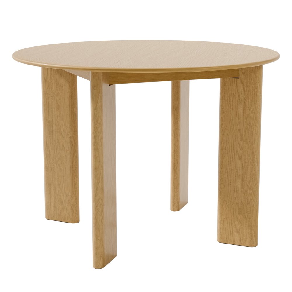 42" Beige Solid Wood Round Top Dining Table