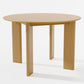 45" Beige Solid Wood Round Top Dining Table