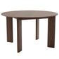 51" Brown Solid Wood Round Top Dining Table