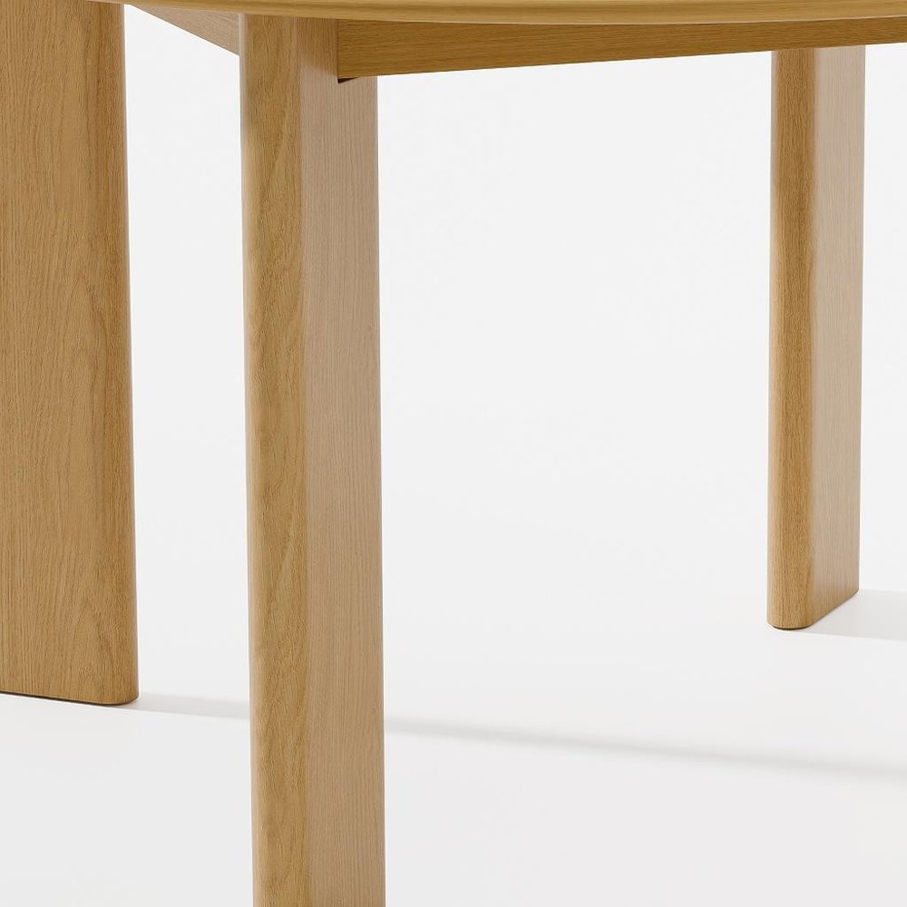 51" Beige Solid Wood Round Top Dining Table