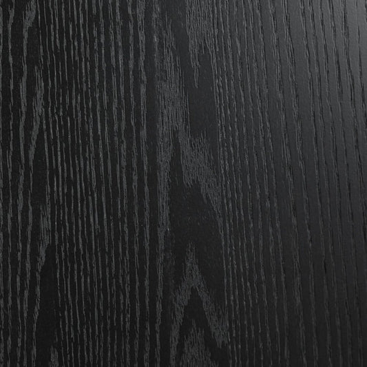58" Black Solid Wood Round Top Dining Table