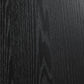 58" Black Solid Wood Round Top Dining Table