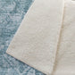 50" X 70" Blue And Ivory Damask Polyester Woven Plush Throw Blanket