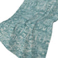 50" X 70" Blue And Ivory Damask Plush Throw Blanket