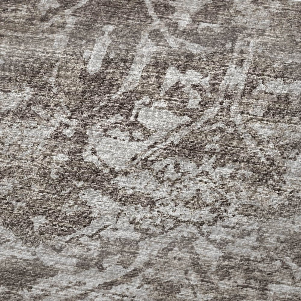 50" X 70" Brown And Beige Damask Polyester Woven Plush Throw Blanket