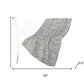 50" X 70" Gray And Ivory Damask Polyester Woven Plush Throw Blanket