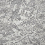 50" X 70" Gray And Ivory Damask Polyester Woven Plush Throw Blanket