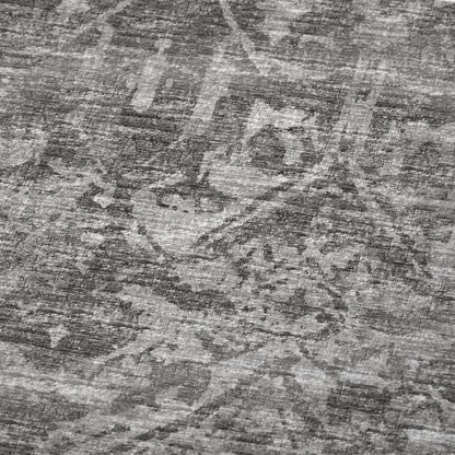 50" X 70" Charcoal And Gray Damask Polyester Woven Plush Throw Blanket