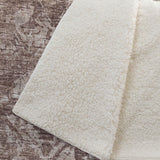 50" X 70" Chocolate And Beige Damask Polyester Woven Plush Throw Blanket