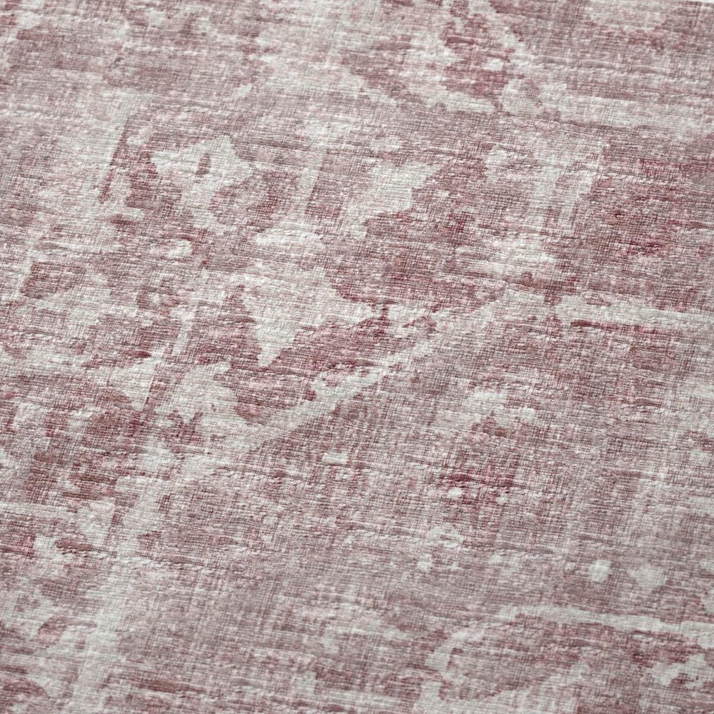 50" X 70" Pink And Ivory Damask Microfiber Plush Throw Blanket