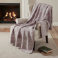 50" X 70" Pink And Ivory Damask Microfiber Plush Throw Blanket
