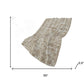 50" X 70" Beige And Ivory Damask Polyester Woven Plush Throw Blanket