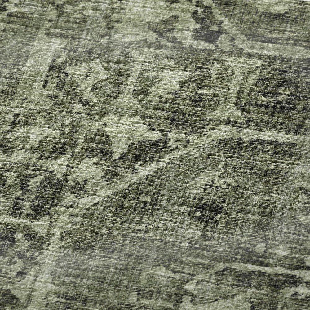 50" X 70" Olive Green And Beige Damask Polyester Woven Plush Throw Blanket