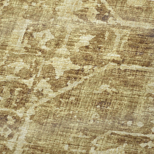 50" X 70" Beige And Tan Damask Polyester Woven Plush Throw Blanket