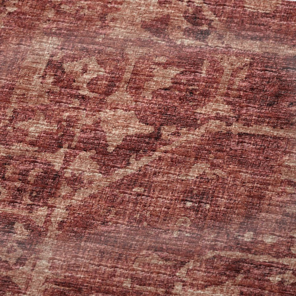 50" X 70" Red And Maroon Damask Polyester Woven Plush Throw Blanket