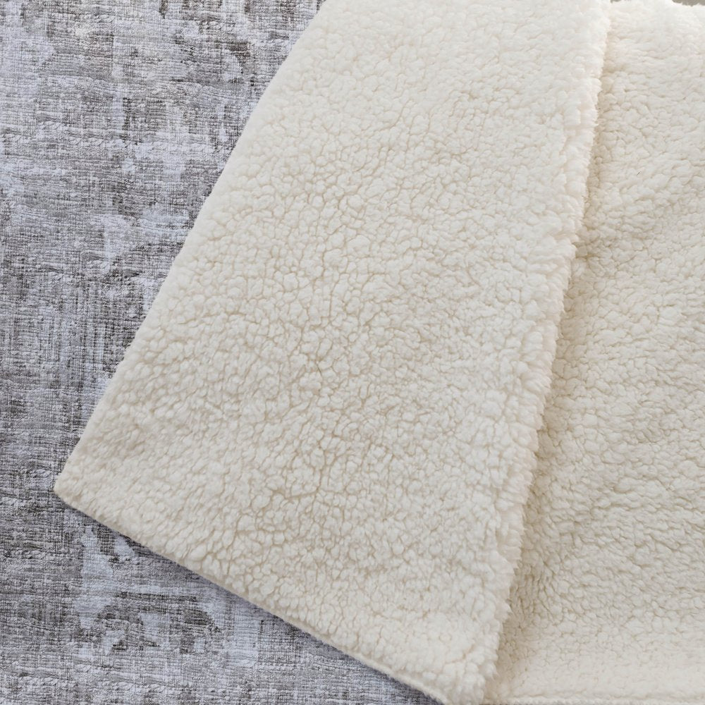 50" X 70" Gray And Charcoal Damask Polyester Woven Plush Throw Blanket