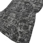 50" X 70" Black And Gray Damask Polyester Woven Plush Throw Blanket