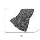 50" X 70" Black And Gray Damask Polyester Woven Plush Throw Blanket