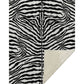 50" X 70" Black And Ivory Animal Print Polyester Woven Plush Throw Blanket