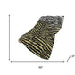 50" X 70" Black And Beige Animal Print Polyester Woven Plush Throw Blanket