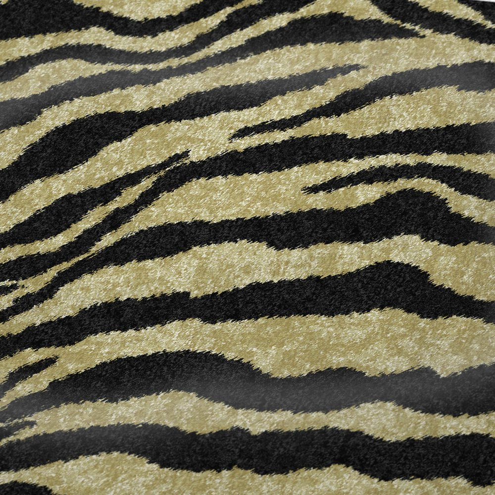 50" X 70" Beige And Black Zebra Plush Throw Blanket