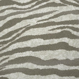 50" X 70" Ivory And Taupe Zebra Plush Throw Blanket