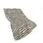 50" X 70" Ivory And Taupe Zebra Plush Throw Blanket