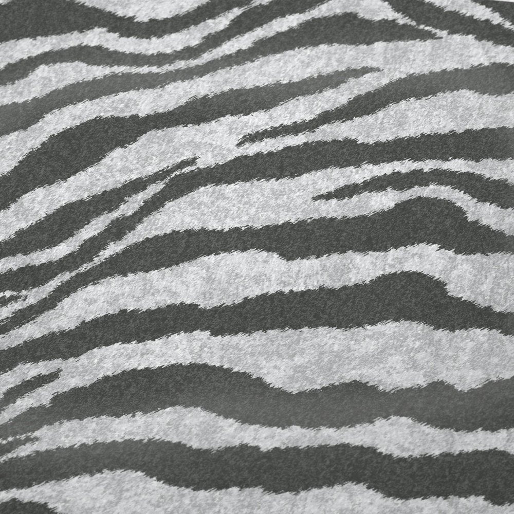 50" X 70" Gray And Ivory Zebra Plush Throw Blanket