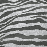 50" X 70" Gray And Ivory Zebra Plush Throw Blanket