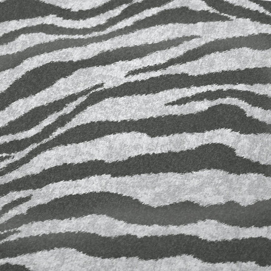 50" X 70" Gray And Ivory Zebra Plush Throw Blanket