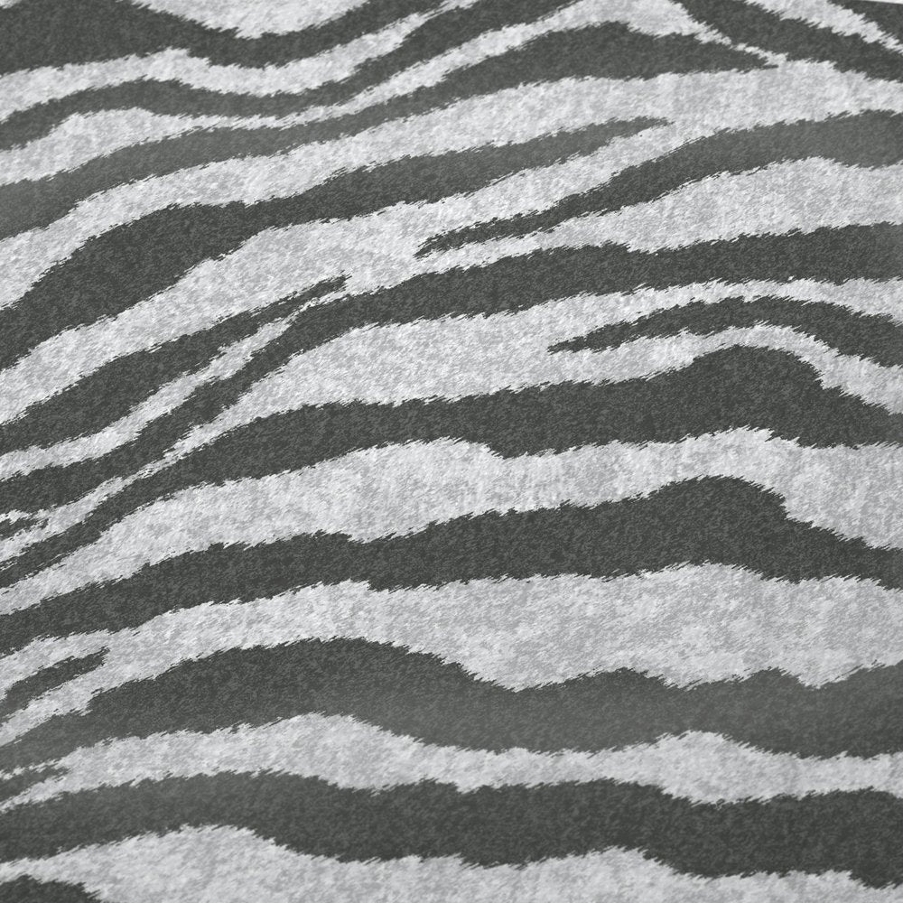 50" X 70" Gray And Ivory Animal Print Polyester Woven Plush Throw Blanket