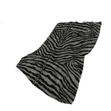 50" X 70" Gray And Black Animal Print Polyester Woven Plush Throw Blanket