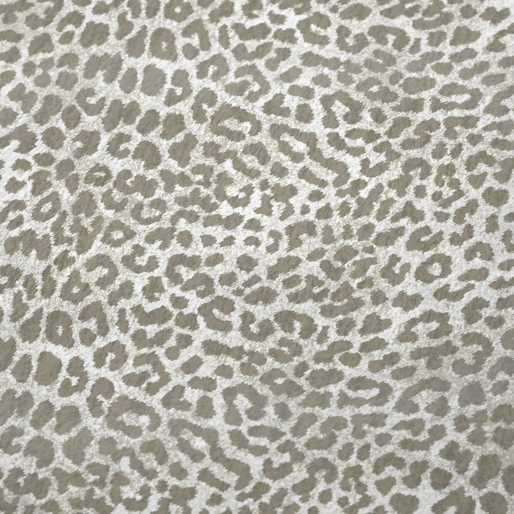 50" X 70" Taupe And Ivory Animal Print Polyester Woven Plush Throw Blanket