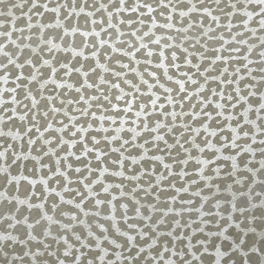 50" X 70" Ivory And Taupe Leopard Plush Throw Blanket