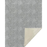 50" X 70" Gray And Ivory Leopard Microfiber Plush Throw Blanket
