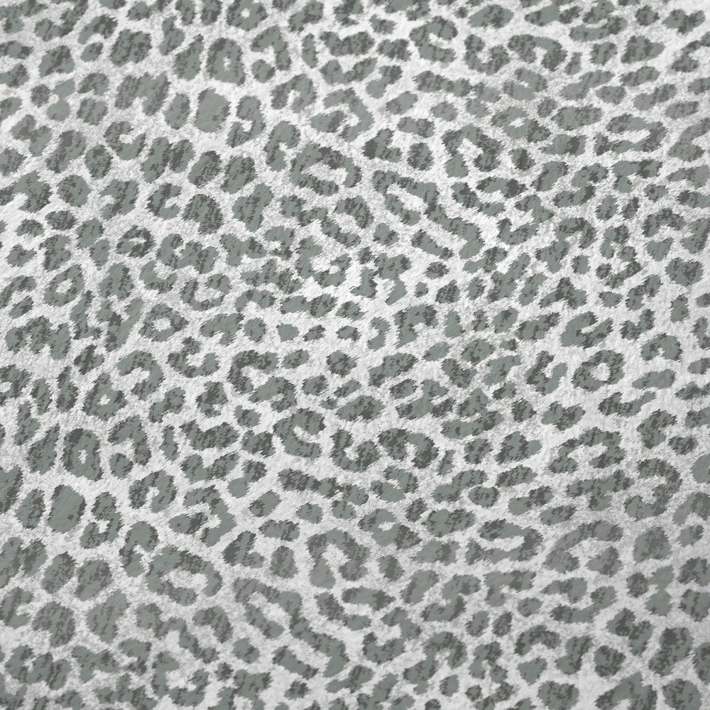 50" X 70" Gray And Ivory Animal Print Polyester Woven Plush Throw Blanket