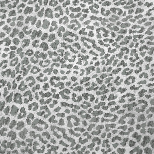 50" X 70" Gray And Ivory Leopard Microfiber Plush Throw Blanket