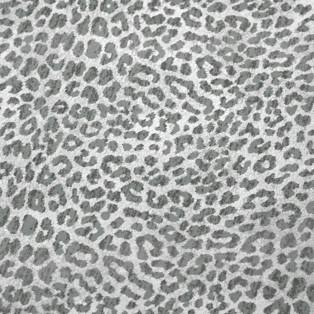 50" X 70" Gray And Ivory Leopard Microfiber Plush Throw Blanket