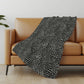 50" X 70" Gray And Black Animal Print Polyester Woven Plush Throw Blanket